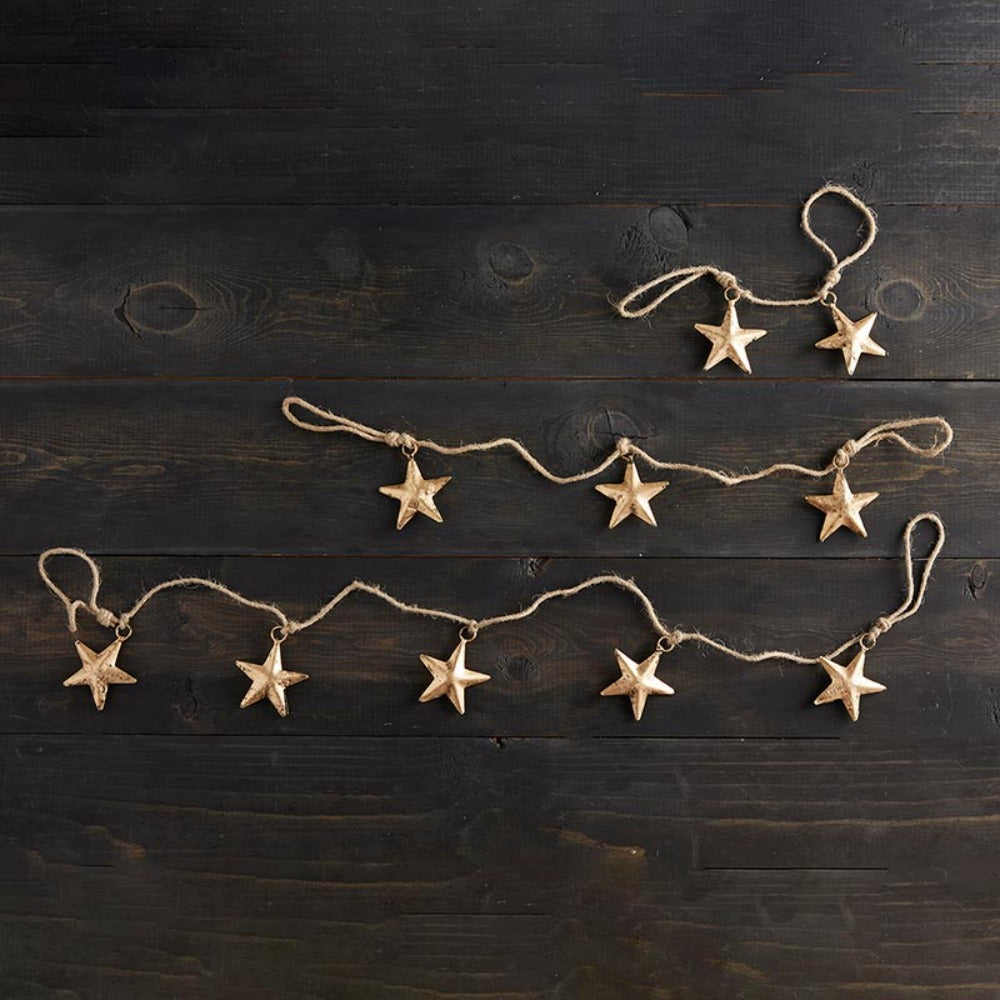 Antique Gold Hanging Stars - 2 star and 3 star ornament available only