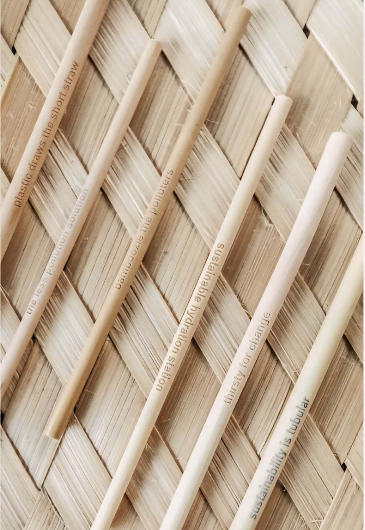 Bamboo Drinking Straws - Chemical free