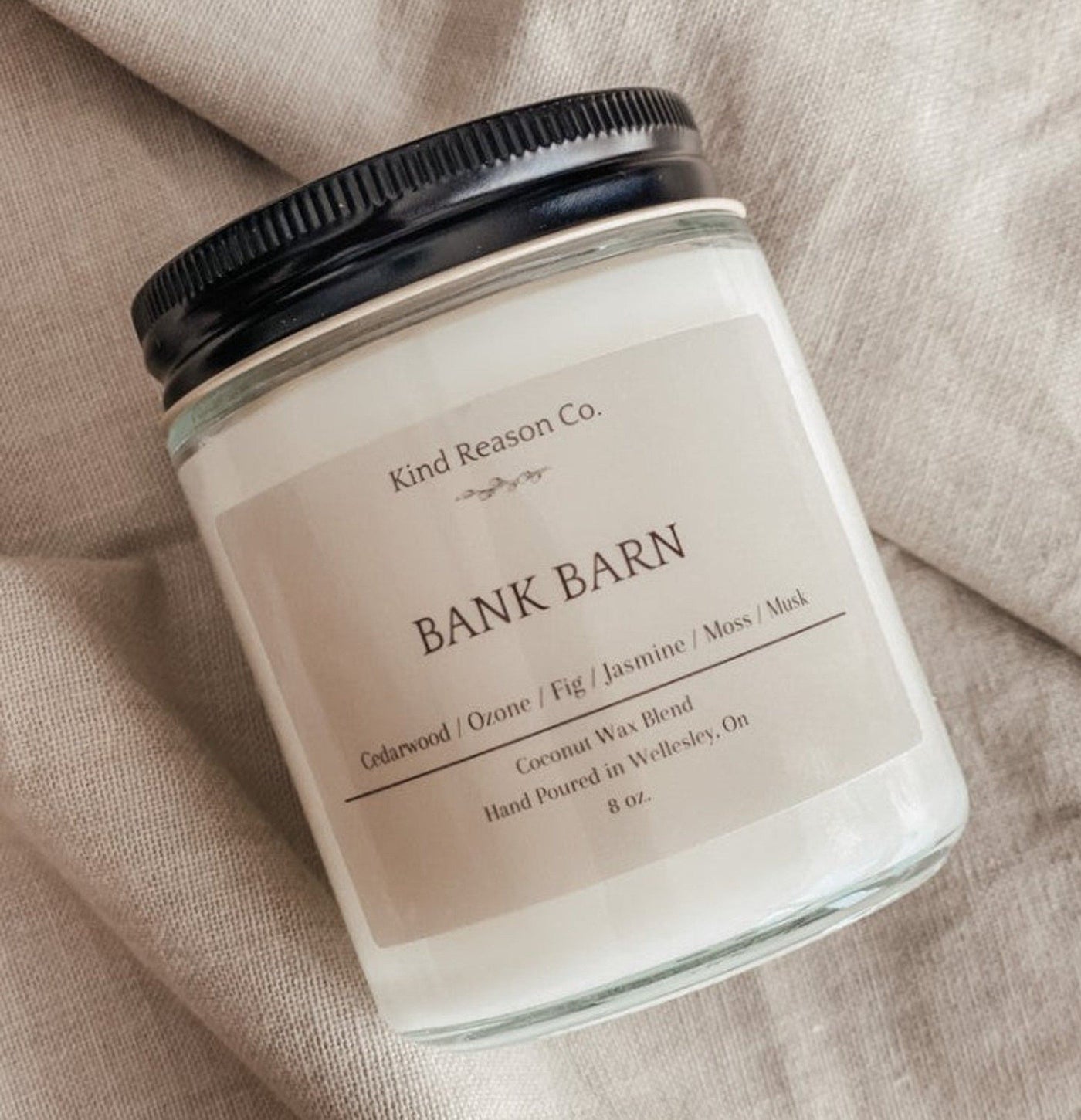 Bank Barn Candle - Toxin-Free candle by Kind Reason Co. 8oz and 16oz available sizes