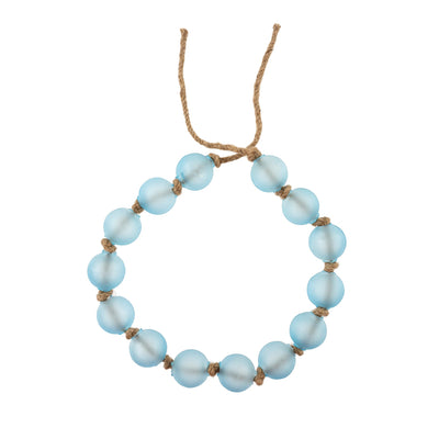 Beach Glass Beads, Blue Mist