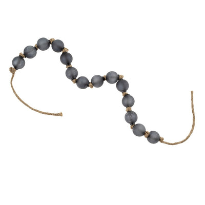 Bead Garland - Glass, frosted smoke.