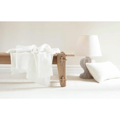 Bed throw - Lipari linen throw with fringes