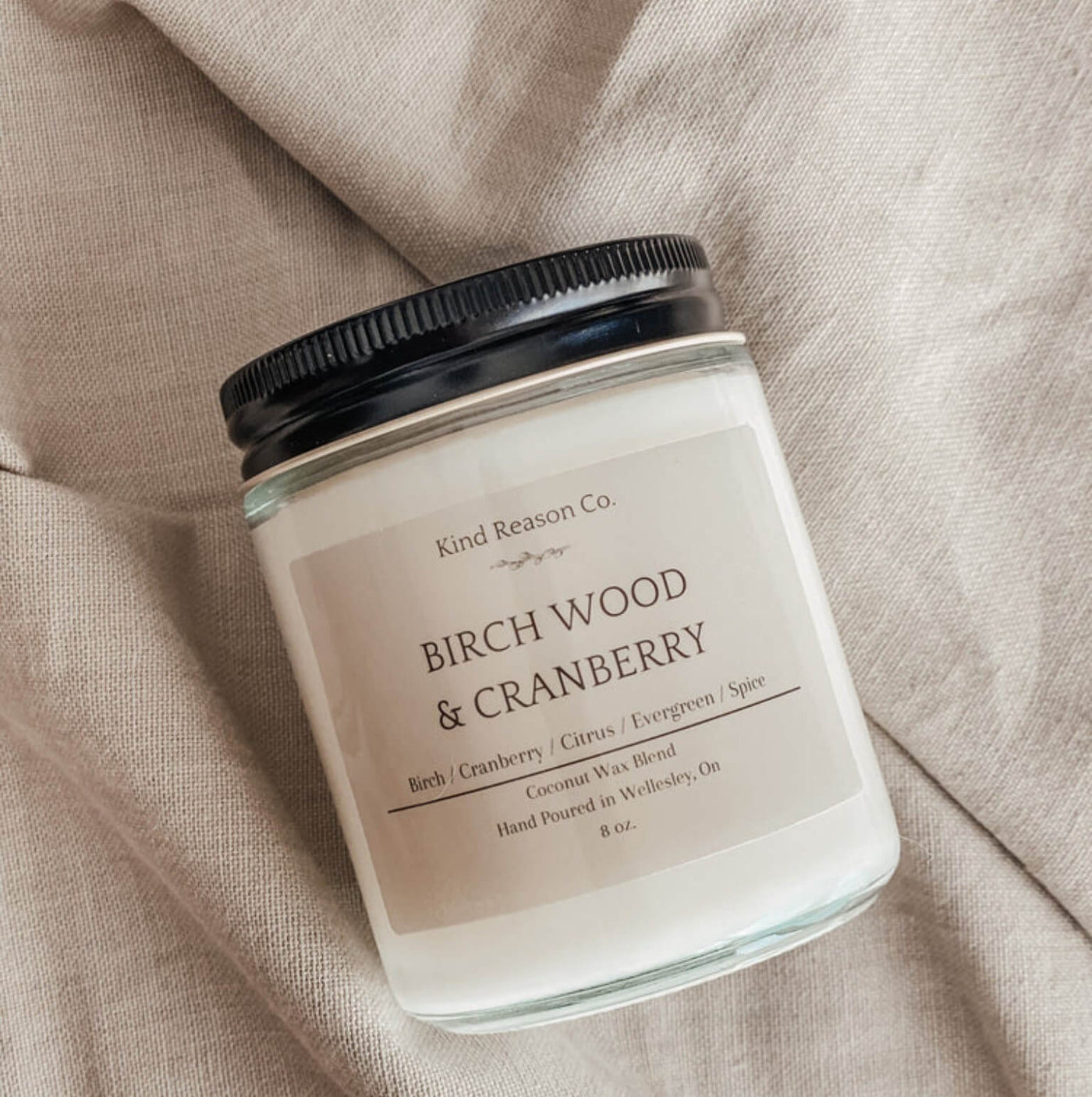 Birchwood Cranberry Candle by Kind Reason Co.