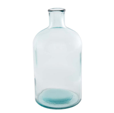 Bottleneck Vases: Blue Tinted Recycled Spanish Glass. Brand: Mud Pie. Large #47700247L