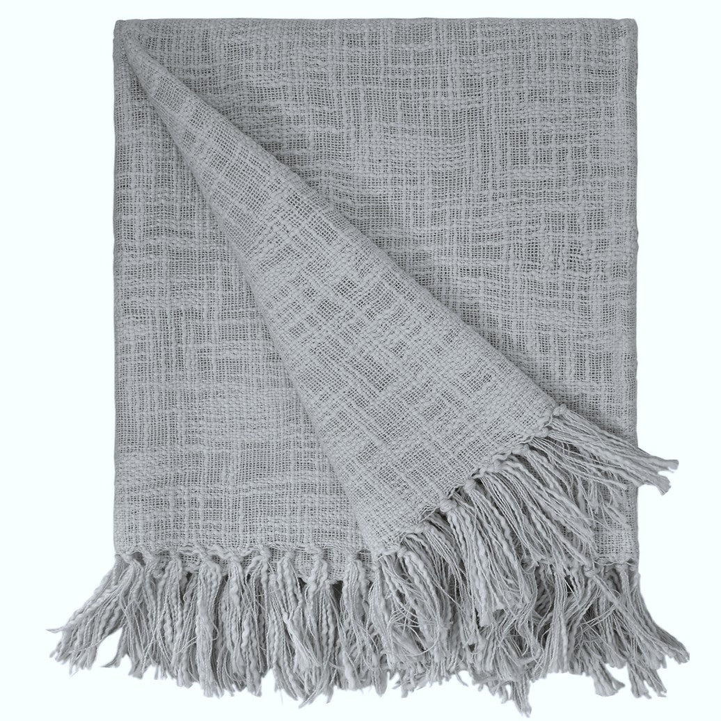 Blue-Grey Woven Throw