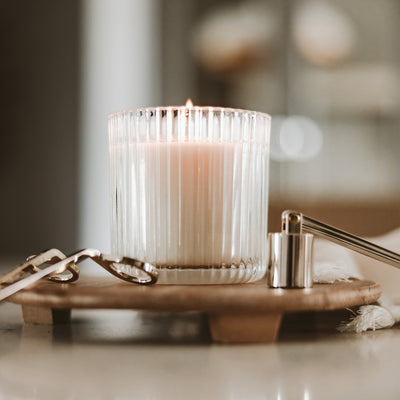 Cashmere and Vanilla Fluted Candle