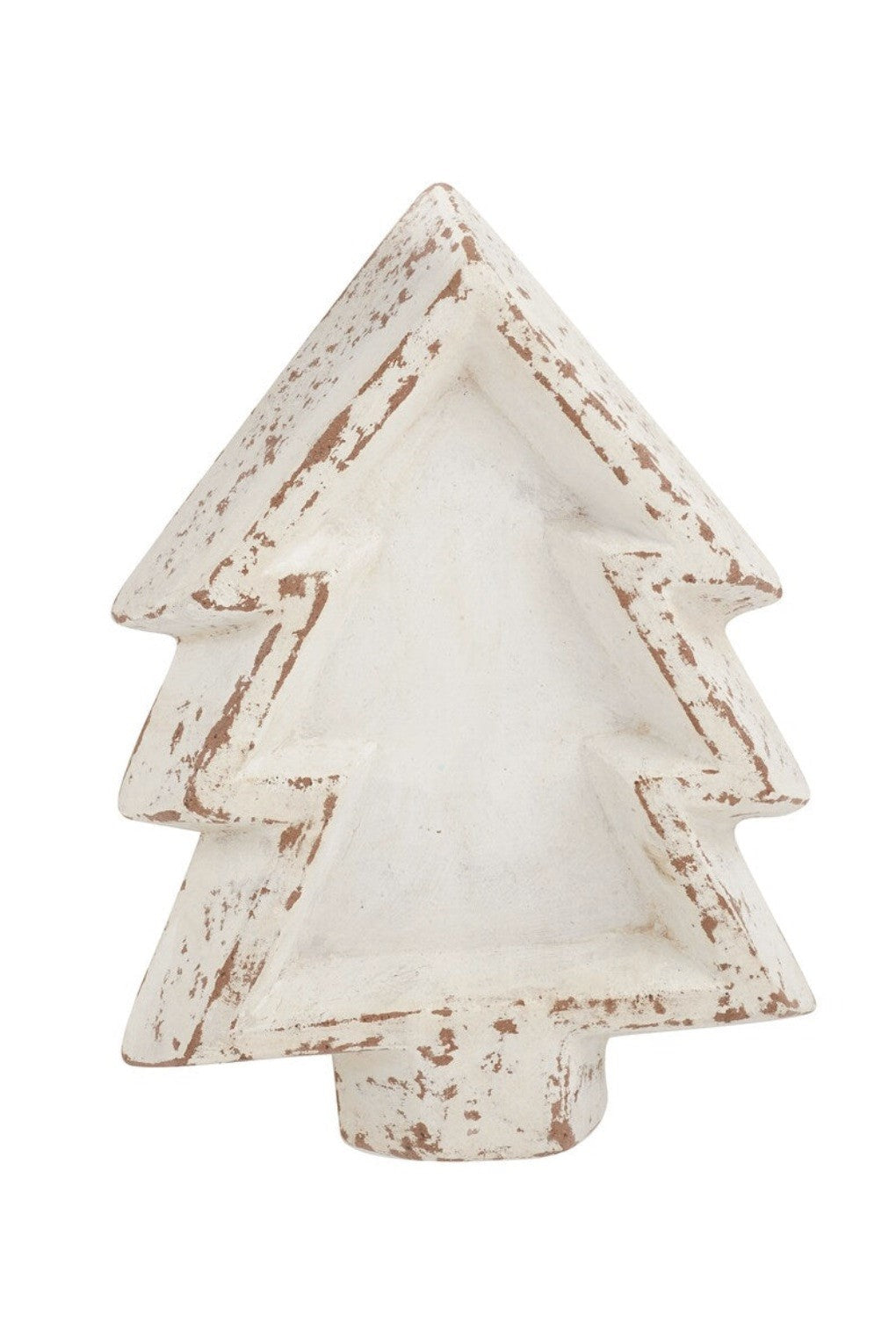 14" Clay Christmas Tree | Holiday Decor Piece | vessel for candle pouring. Candle not included