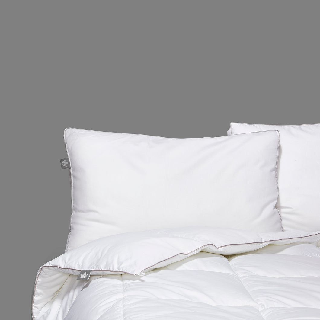 Down Alternative Microfiber Duvet Insert on bed with pillow