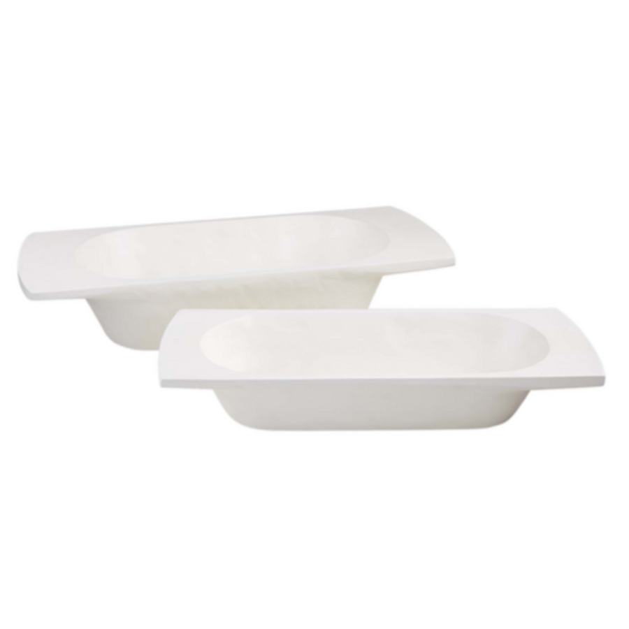 Extra Large Wooden Bowl - White