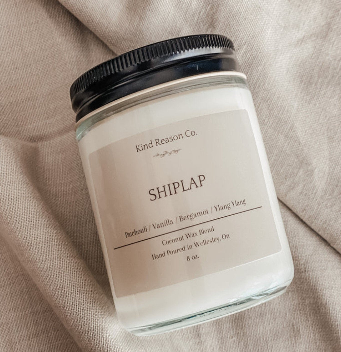 Farmhouse Shiplap Candle: 8oz and 16oz options. Made with Toxin-Free ingredients
