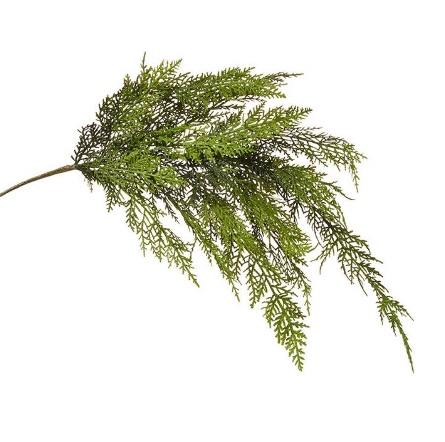Faux Cedar Spray - 17 inch, weeping Christmas sprays with a realistic look 