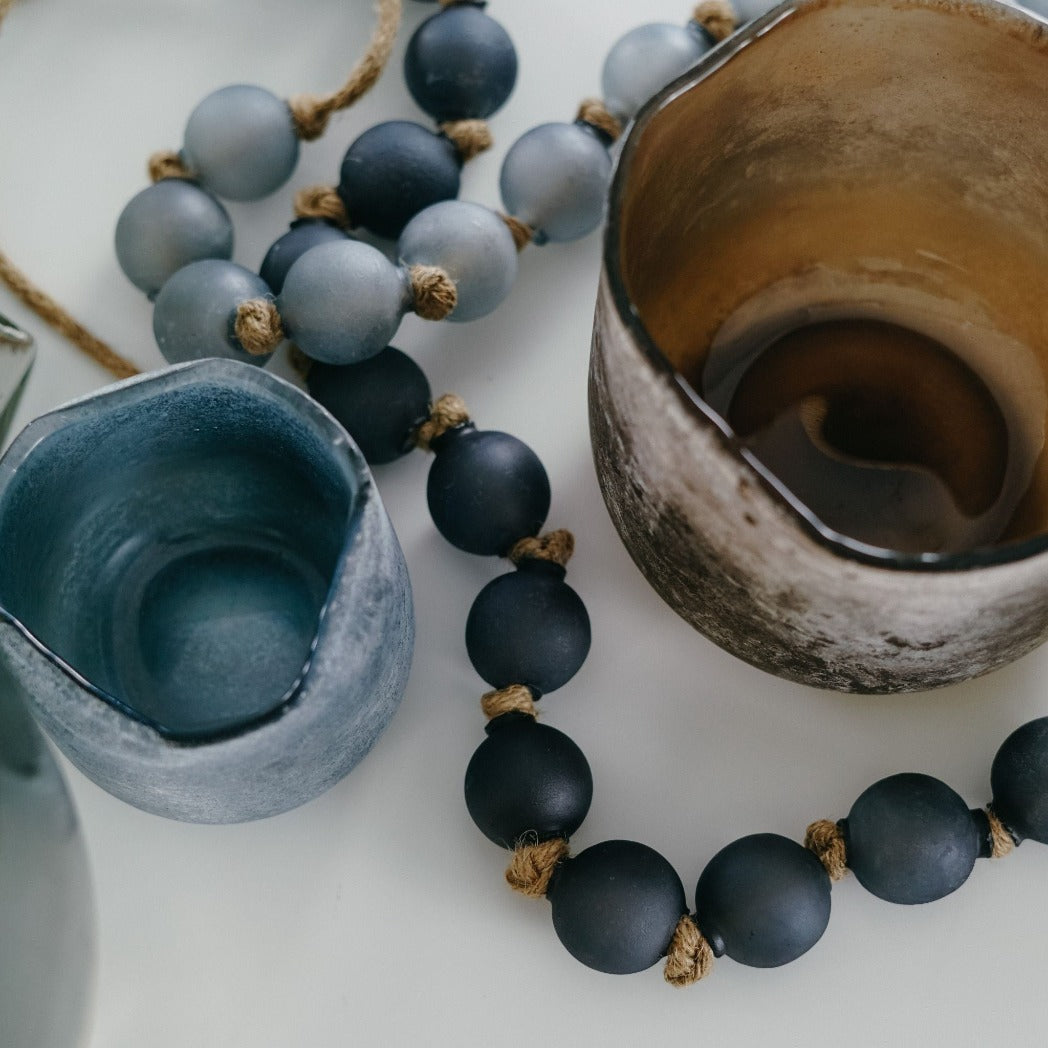 Bead Garland - Frosted Smoke Glass