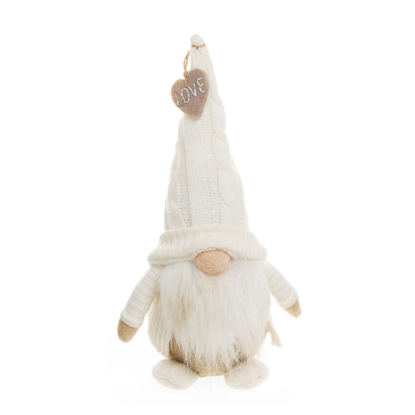 Gnome in Cable Knit Hat & Sweater: 10", Christmas decor