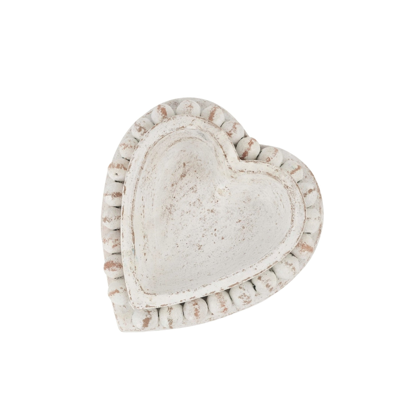 Handmade white Heart Bowl
