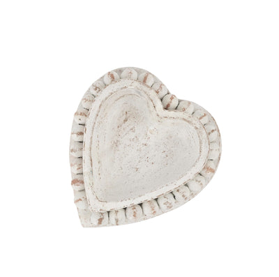 Handmade white Heart Bowl