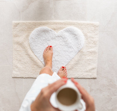 Heart Tufted Bath Mat