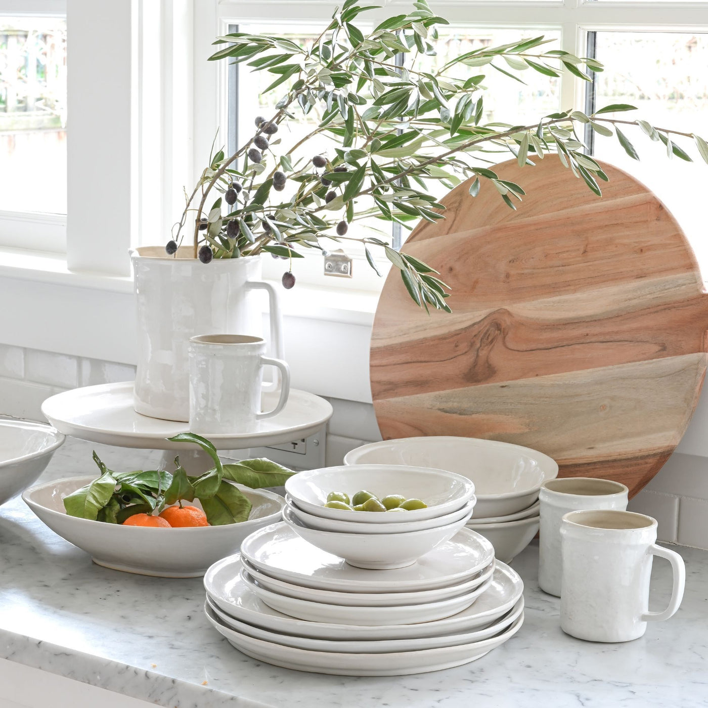 Rim-Shaped Salad Plate - Highland dinnerware - stoneware