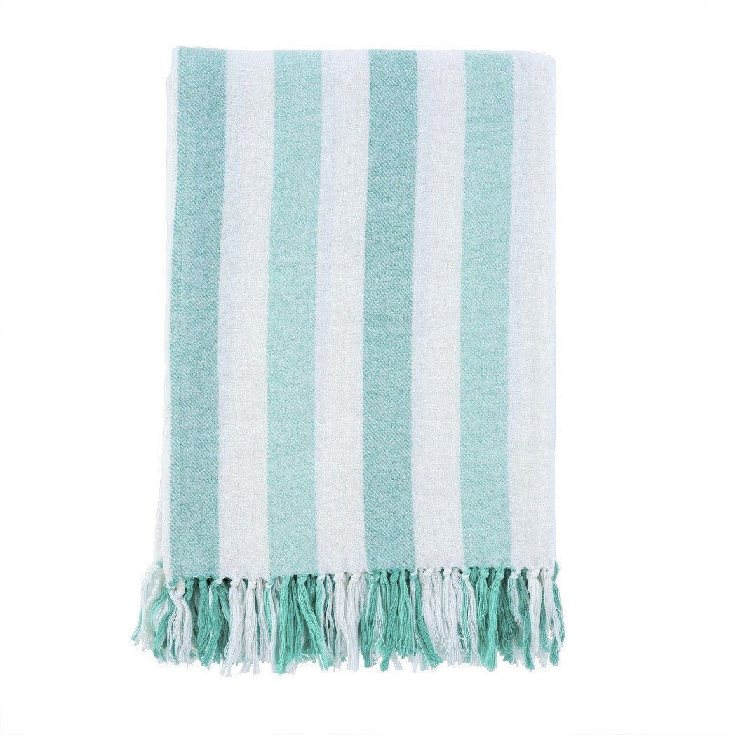 Luxe Throw Blanket, Cabana Turquoise - Brand: Indaba - SKU: 1-5038 
