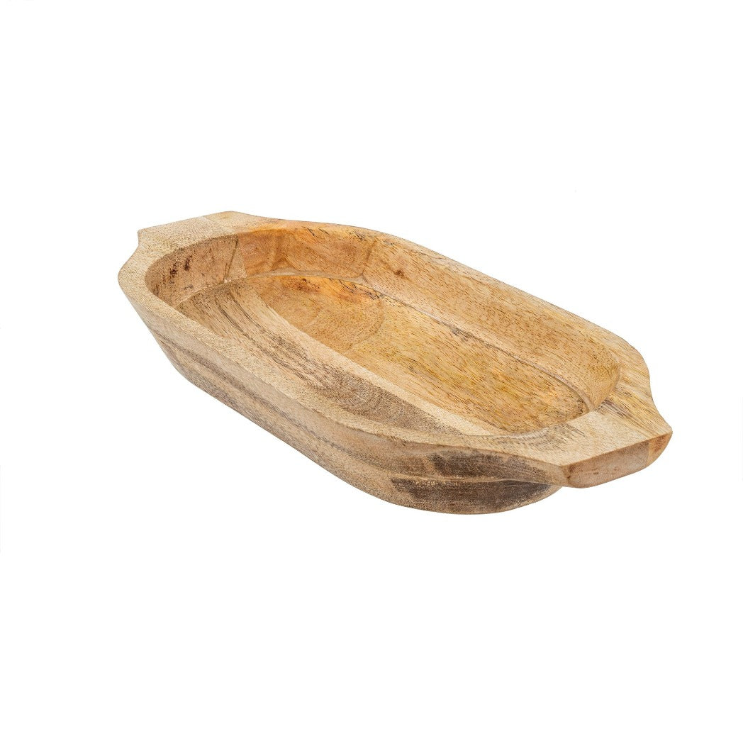 Wooden bowls: Small: 13" x 6.25", Handcrafted from solid mango wood