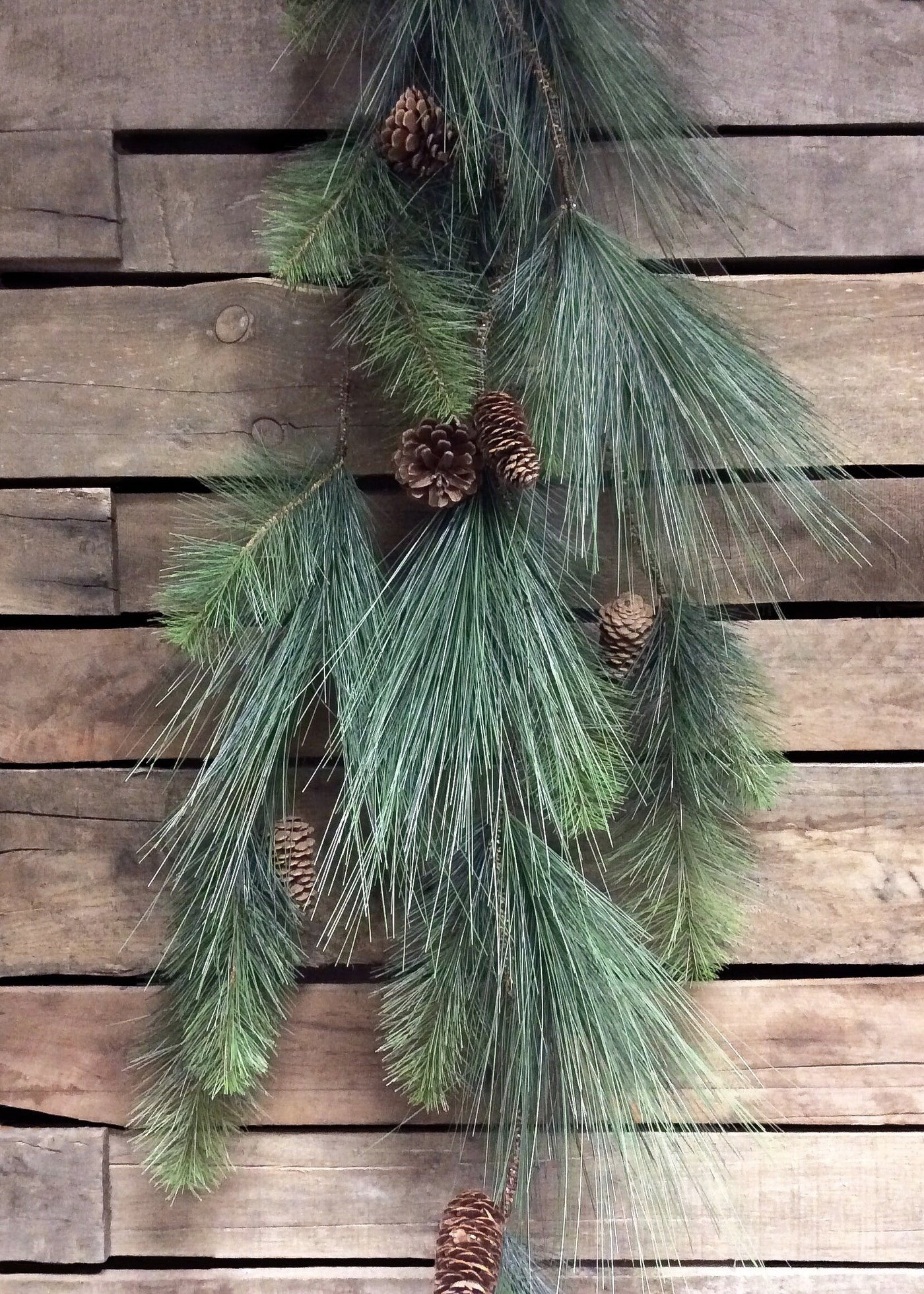 Long Needle Pine Mixed Vine Garland with Pine Cones - 48"