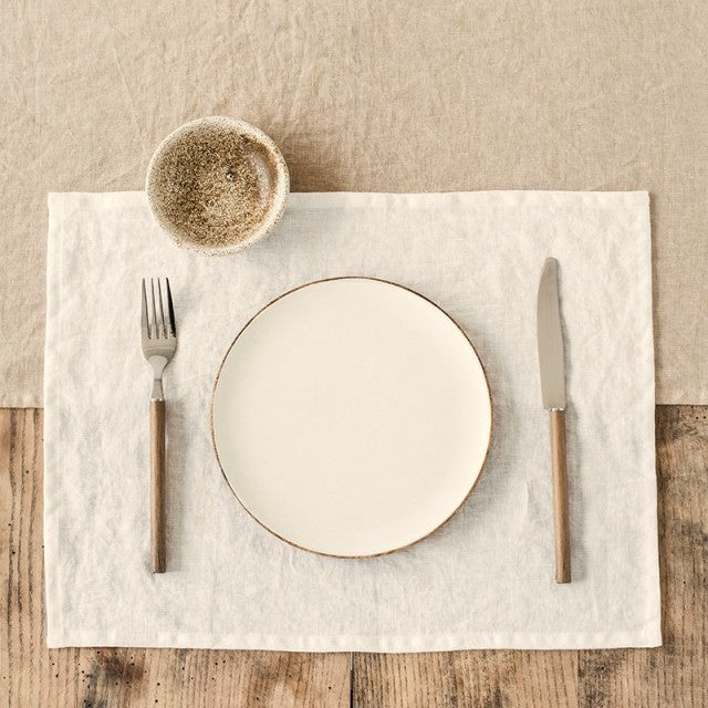Linen Placemats - Set of 2 in Ivory