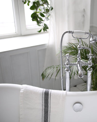 Farmhouse Linen Tea Towel – Use as bathroom guest hand towel