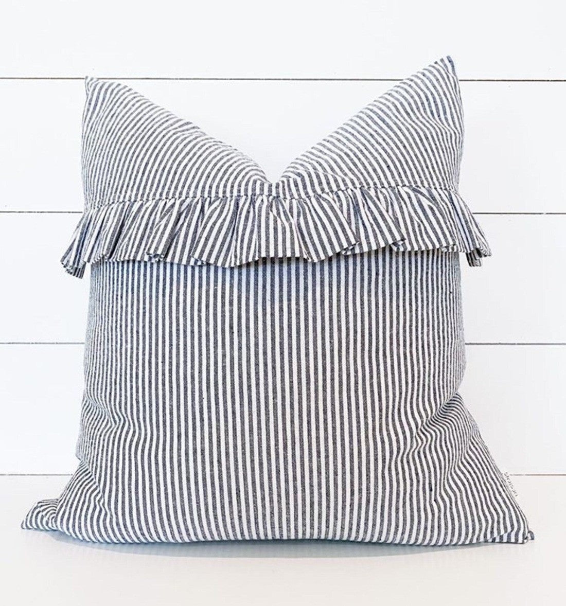 Lovely Pillow - Ticking Ruffle