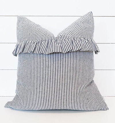 Lovely Pillow - Ticking Ruffle