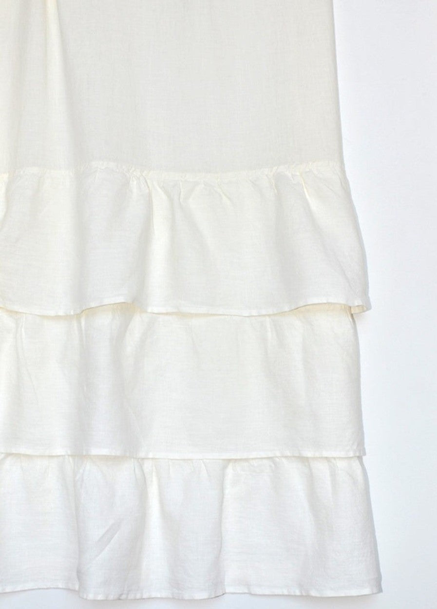 Luxury Ruffle Shower Curtain – Soft, Stonewashed Linen with Elegant Ruffles