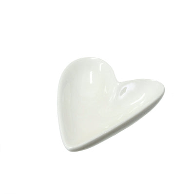 Mini Heart Trinket Dish: Made from porcelain. SKU 7-9811