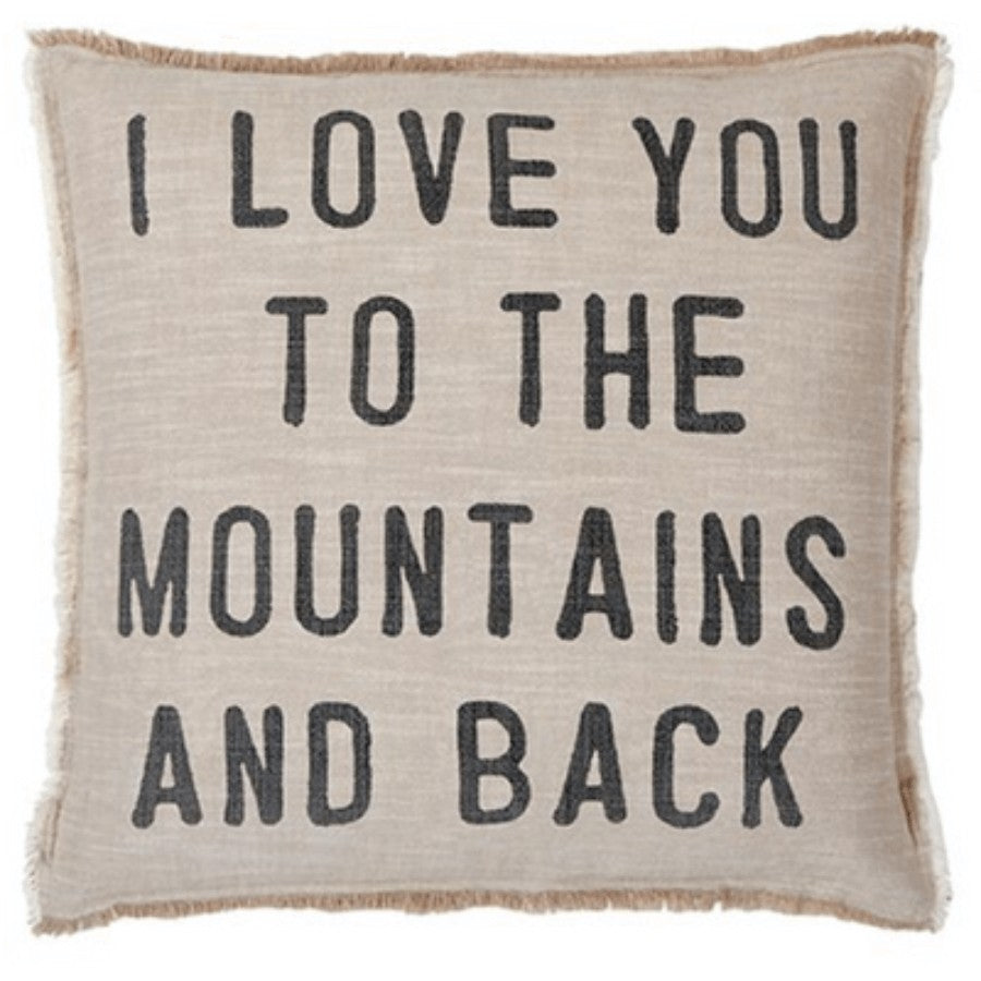 Mountains and Back Throw Pillow - 24 x 24 inches