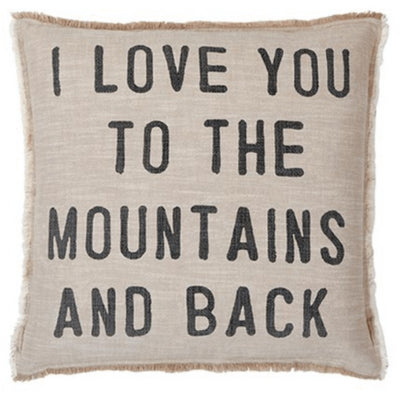 Mountains and Back Throw Pillow - 24 x 24 inches