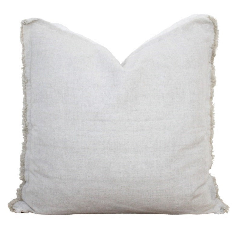 Natural Fringe Pillow 26" Euro