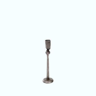 Revere Candlestick - Antique Silver Grey - Medium