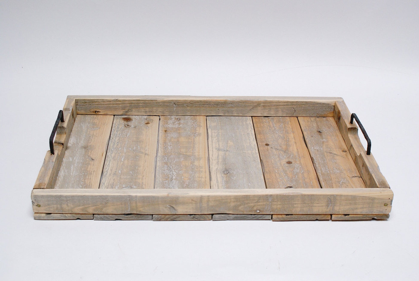 Rustic Whitewash Wooden Serving Tray