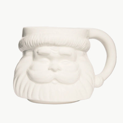 Santa Face Coffee Mug Christmas Drinkware - White