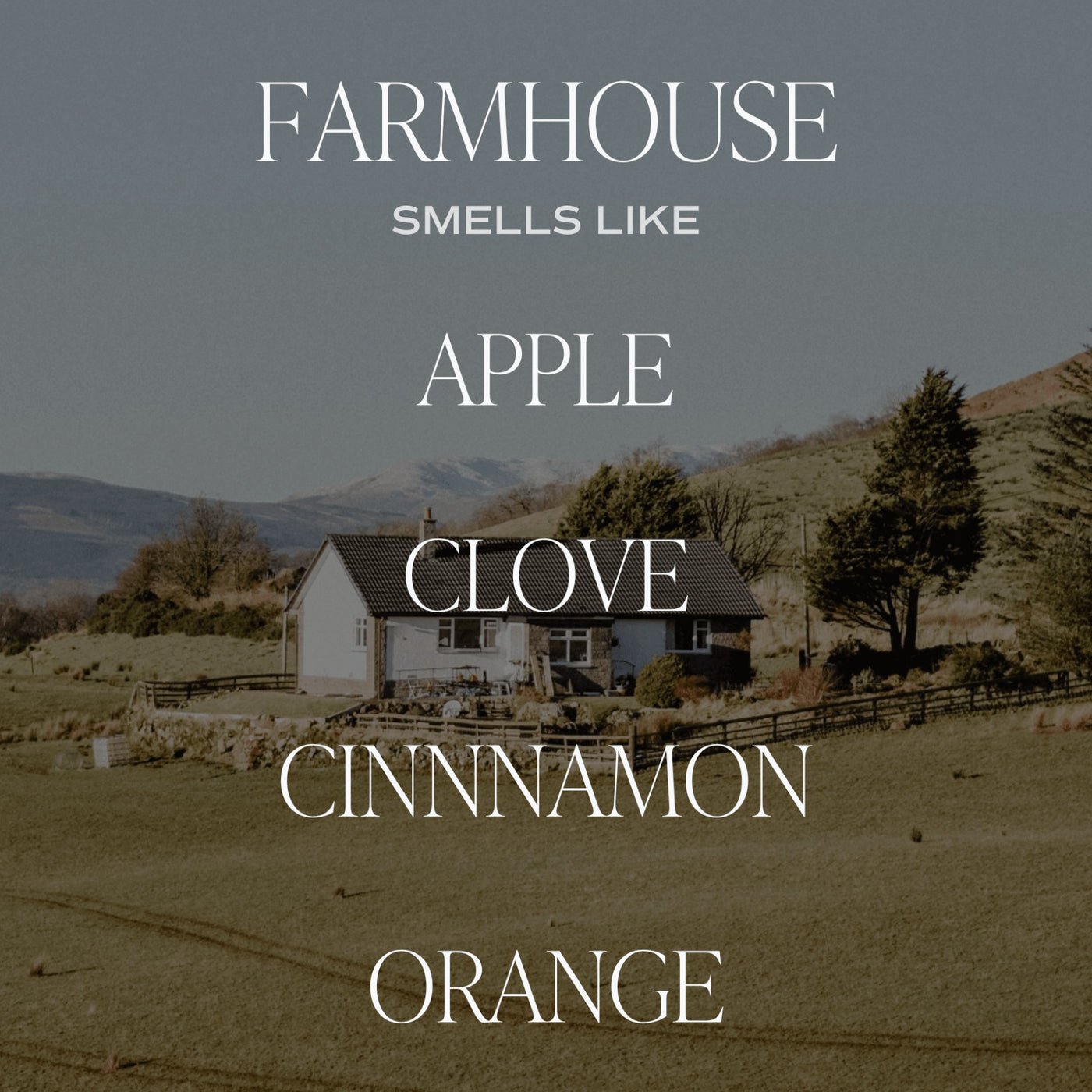 Scent Note of Farmhouse Soy Candle 11oz - Smells like apple, clove, cinnamon, orange