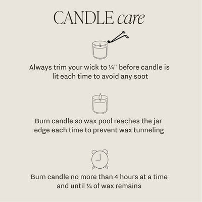 Salt & Sea Candle care instructions by Sweet Water Decor