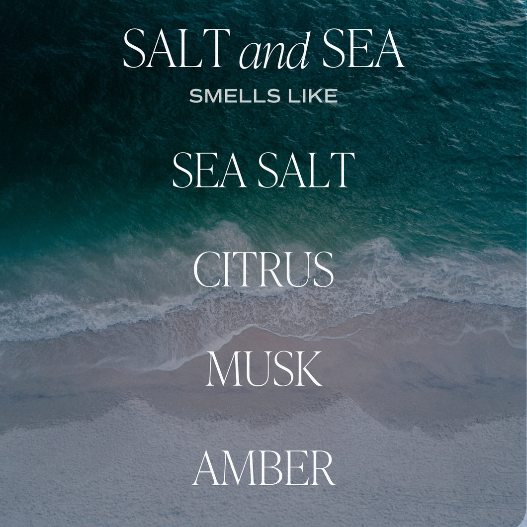 Salt and Sea Smells Like Sea Salt, Citrus, Musk, Amber. Description for Sea & Salt Candle