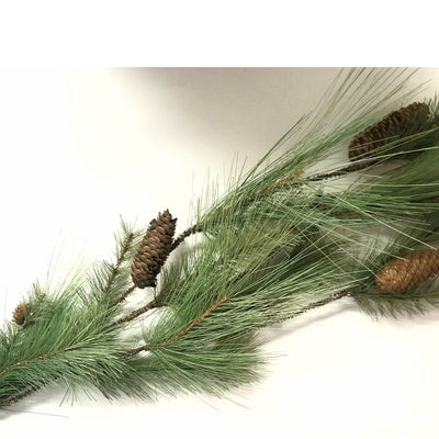 Southern Pine Garland with Pinecones 48": Evergreen Vine with Pinecones; Needle Pine Garland