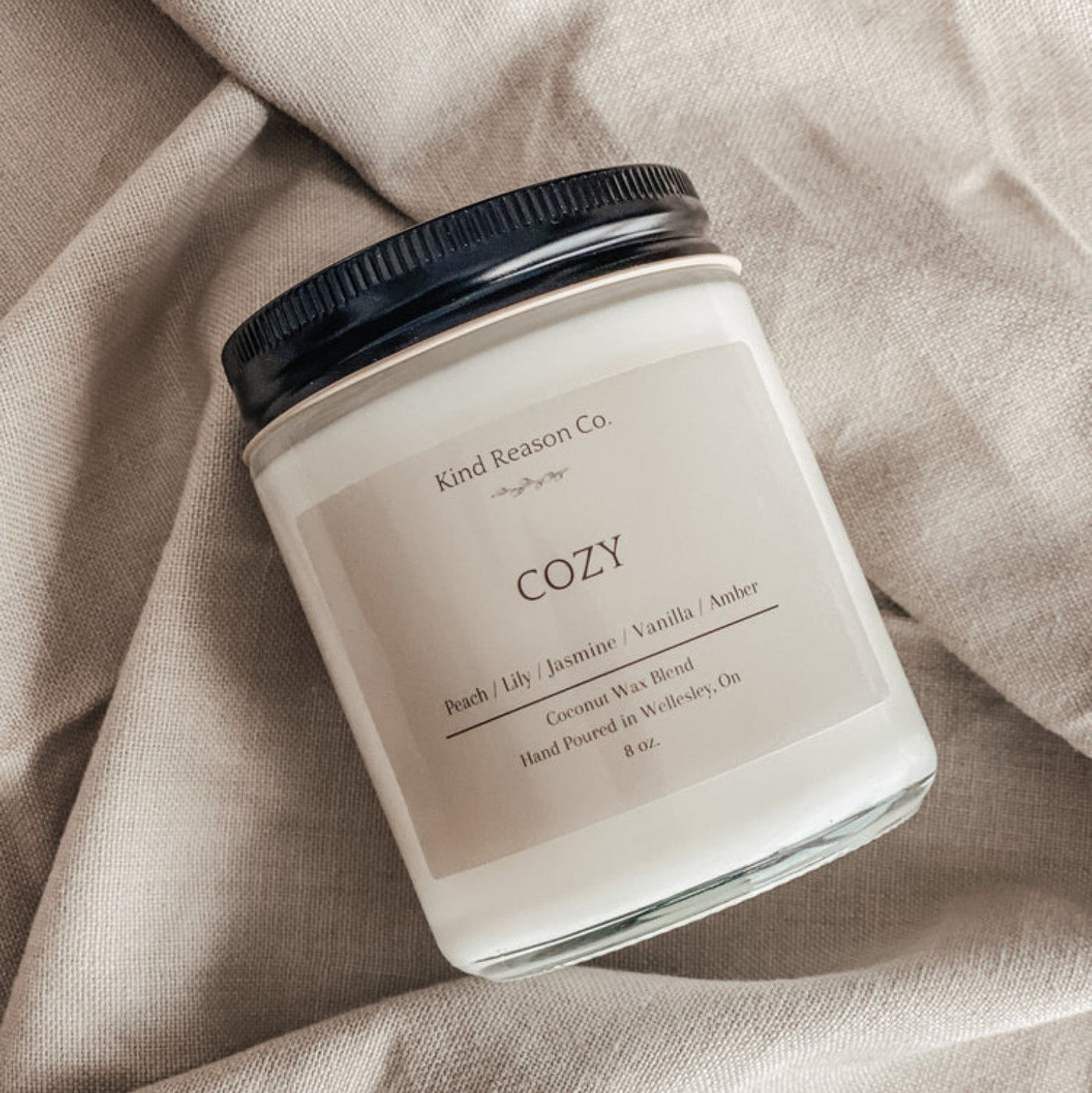 Toxin-Free Cozy Candle: in 8oz and 16oz options at Avalon Willow Home