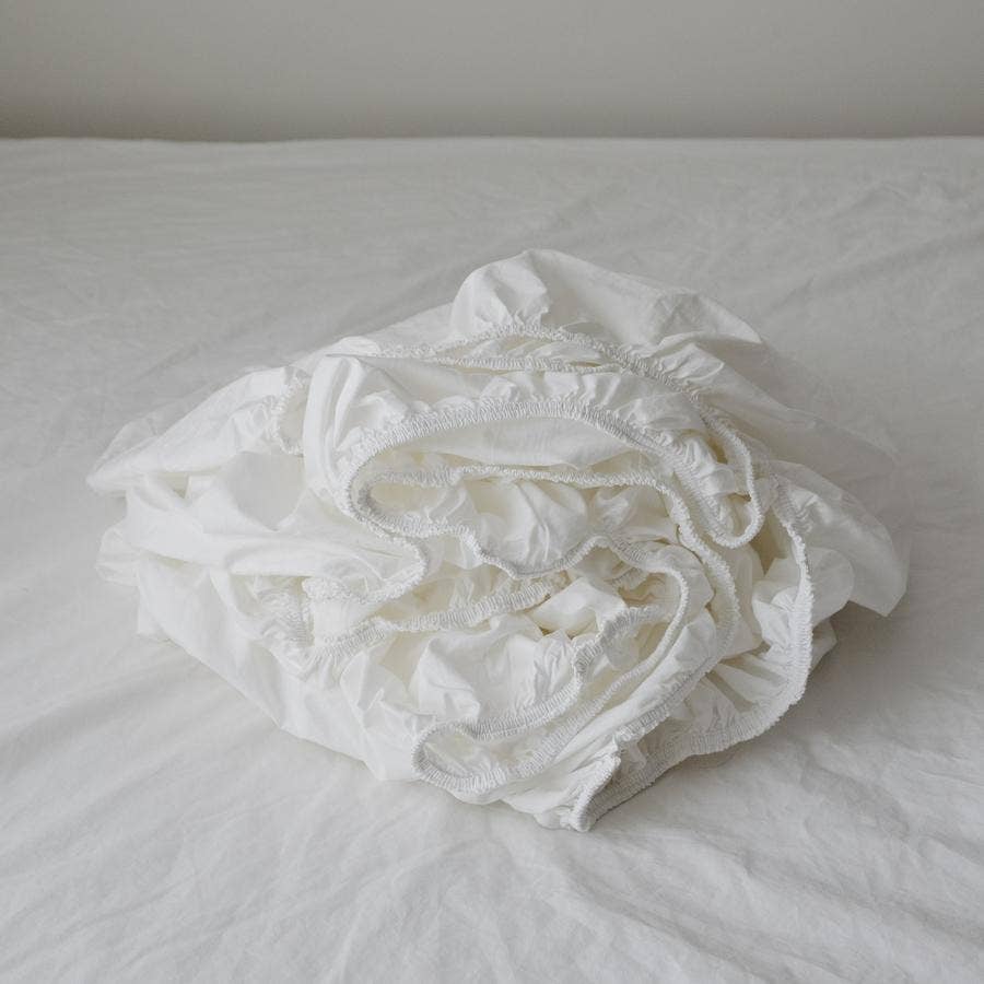 Turkish Cotton Fitted Sheet, White