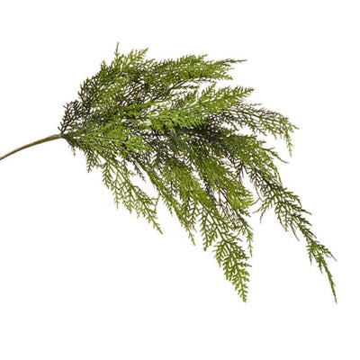 Weeping Cedar Spray 26" - Faux pick with realistic look.
