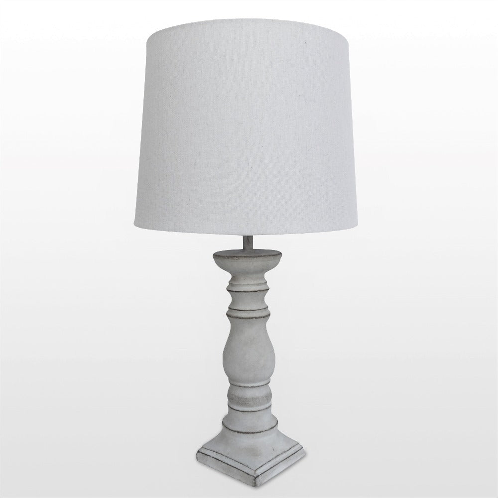 Whitewash Table Lamp, Large 24.5" - FINAL SALE