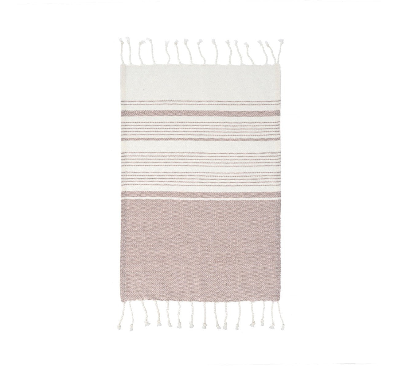 Willow Turkish Hand Towel - Diamond pattern, lavender color & hand-twisted tassels -Indaba SKU 1-6082-1 