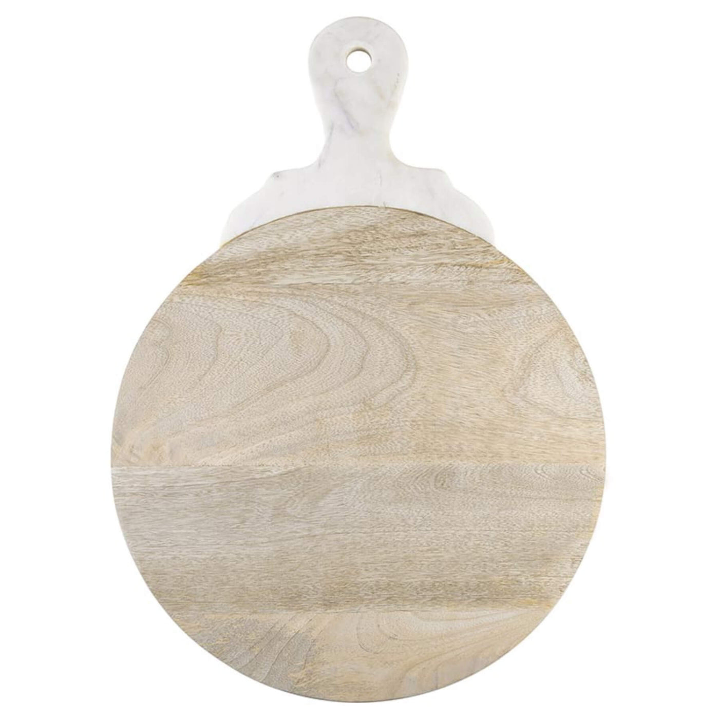 Wood Board with Carved Marble Handle