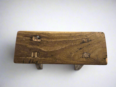 Wooden Antique Stool - Vintage Elm - mini stool