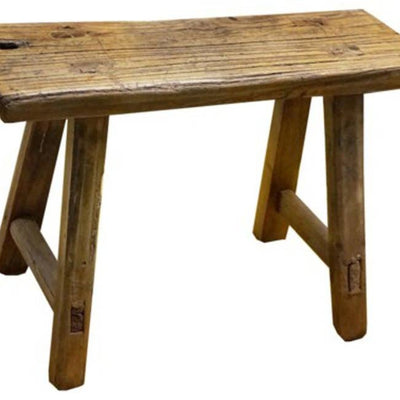 Wooden Antique Stool - Decorative Elmwood, Wooden Stool