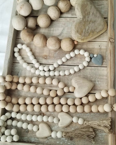 Wooden Bead Garland Canada - Blessing hearts