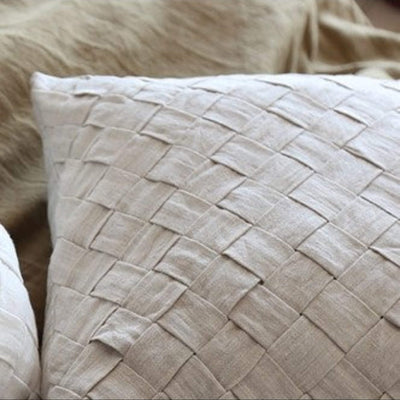 Basketweave pillow - Oatmeal